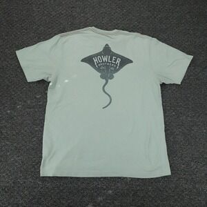 Howler Brothers Shirt Mens XL Green Pocket Tee Stingray Graphic Surf Casual
